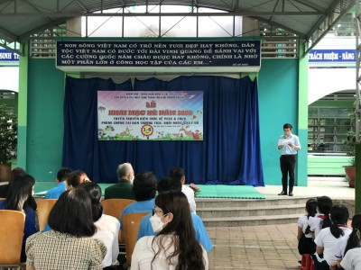 THCS PHÚ HÒA THAM DỰ KHAI MẠC HÈ – TUYÊN TRUYỀN KIẾN THỨC VỀ PCCC & CNCH, PHÒNG CHỐNG TAI NẠN THƯƠNG TÍCH, ĐUỐI NƯỚC, CHÁY NỔ