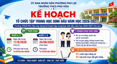 Lịch tựu trường năm học 2026 - 2027