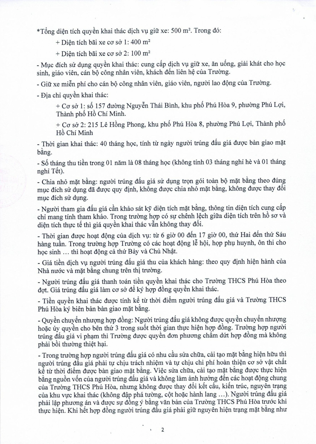 Thông báo đấu giá Trường THCS Phú Hòa 0001 hình ảnh 1